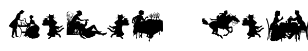 Mixed Silhouettes Free font preview
